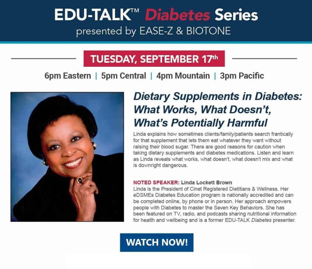 Diabetes Education By Linda Brown on the EDU-TALK Diabetes Series Podcast